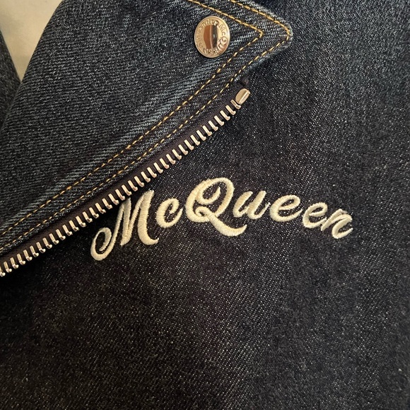 Alexander McQueen 2018 Denim Moto Jacket - Picture 4 of 10